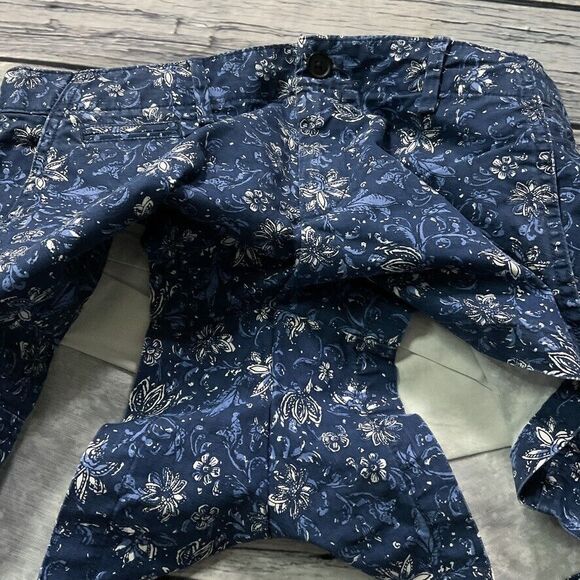 Gap Womens Shorts size 6 Blue Multi Floral Print Summer Cotton Spandex Stretch - Picture 9 of 12